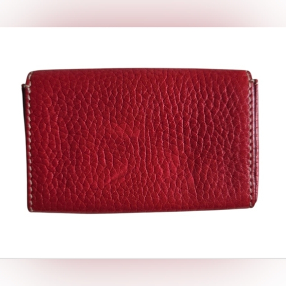Kate Spade Red Leather Card Holder Wallet - Picture 2 of 7